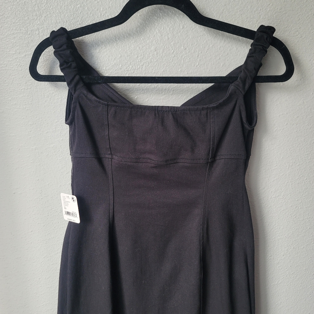 NWT Free Peop Linnea Midi Dress Size XSmall In Black Combo - Picture 9 of 14